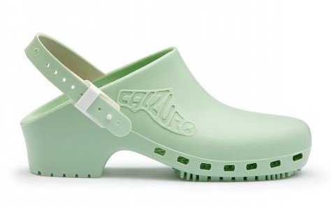 Zueco Calzuro verde claro 35-36 con soporte talón, s_perforaciones