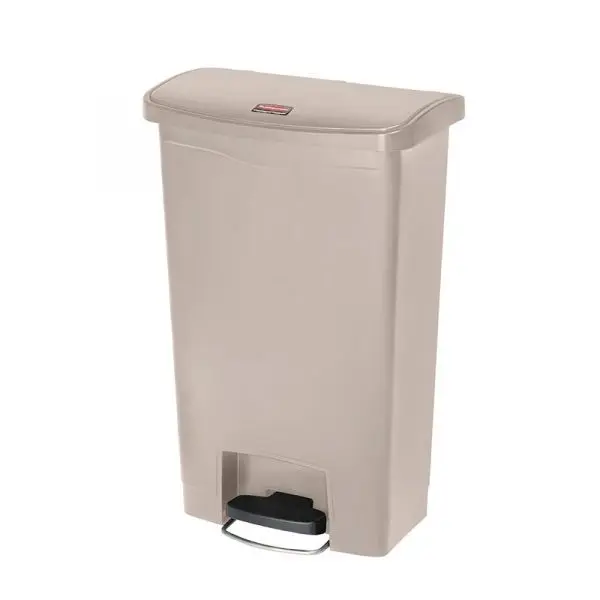 Basurero plástico 13,5 lt c/tapa c/pedal beige