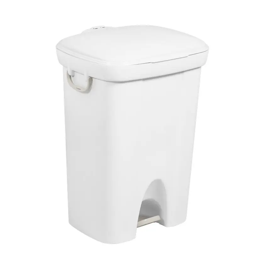 Basurero plástico 36 lt c/tapa c/pedal blco