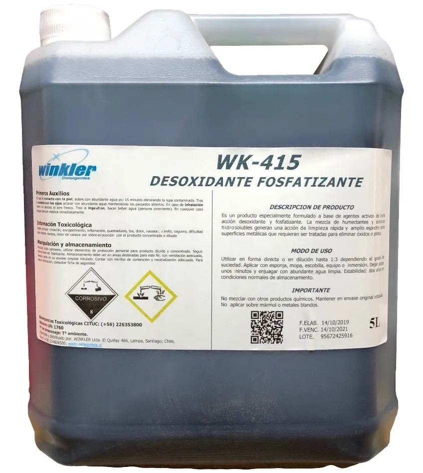 Desoxidante Fosfatizante con inhibidor WK-415, 20 Lt