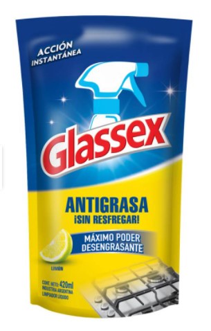 Antigrasa Glassex Doypack 420Ml