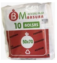 Bolsa Basura Negra 50X70Cm 10Un Bm