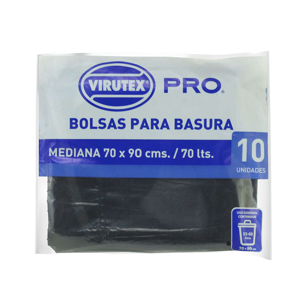 Bolsa Basura Negra 70X90Cm 10Un Vtx Pro