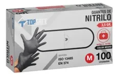 Guante Nitrilo Talla M Negro S/P