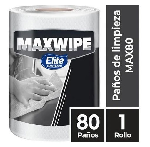 Maxwipe Elite Rollo T/Pesado 30Mts 80 Paños