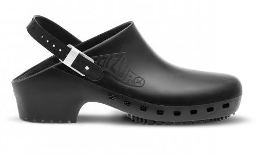 Zueco Calzuro 40-41 Negro Sin Perforaciones Sin Soporte De Talon 