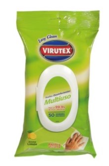Toalla Desinfectante Virutex 50Un Limon Pocket