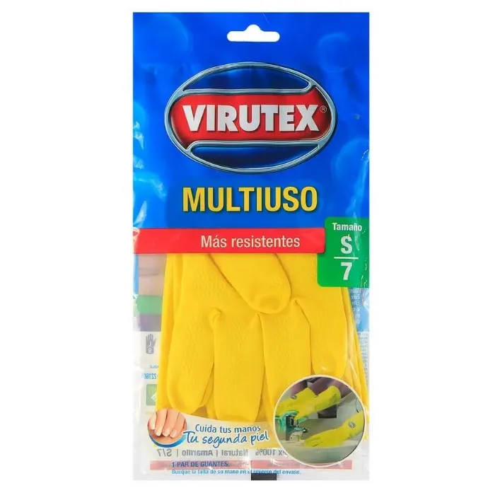 [10010686] Guante Aseo Amarillo Talla S Virutex Pro
