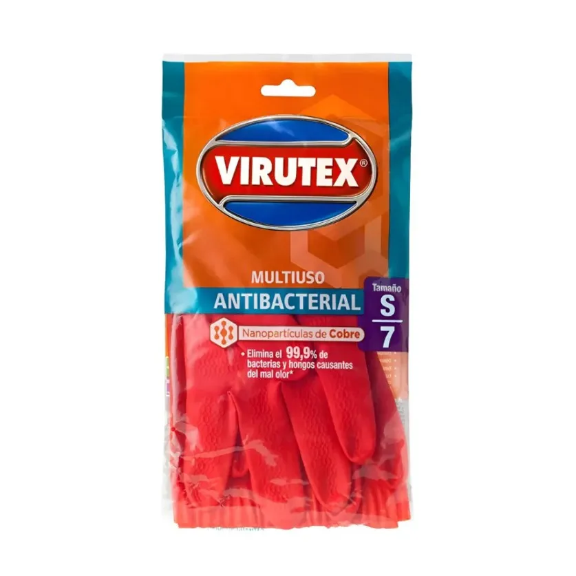 [10010584] Guante Aseo Virutex Naranjo Talla S