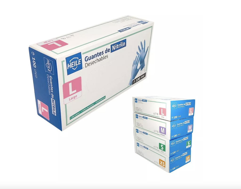 Guante Nitrilo Talla M S/P , Azul Sbs/Hl 100 Un