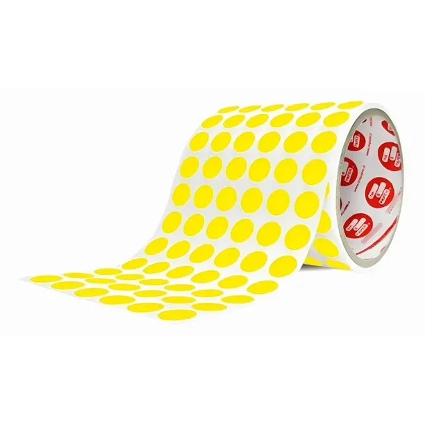 [10010808] Etiqueta Adhesiva  Circular S/B 13Mm B3 Naranjo Amarillo