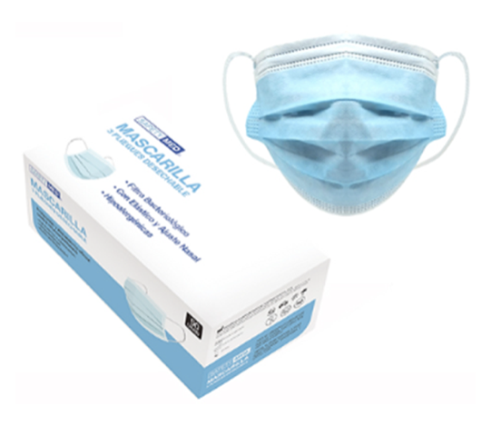 [10010757] Mascarilla  3 Pliegues C/Elástico Niños- 50 Un