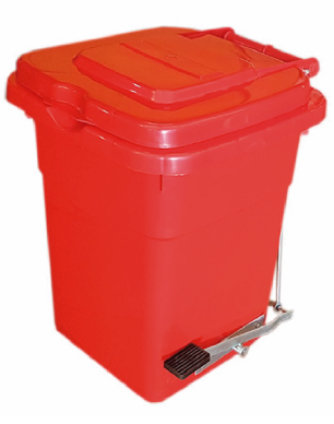 [10010815] Basurero Plástico Rojo 50 Lt S/Pedal