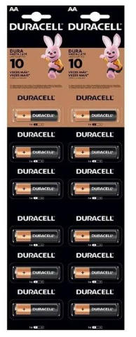 [10010826] Pila Alcalina AA  Duracell - 12 un
