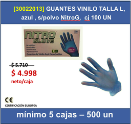 [30022013] GUANTES VINILO TALLA L