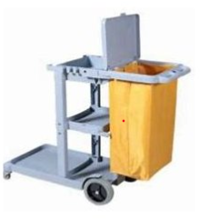 [10010912] Carro porta útiles aseo 35 lt c_bolsa amarilla