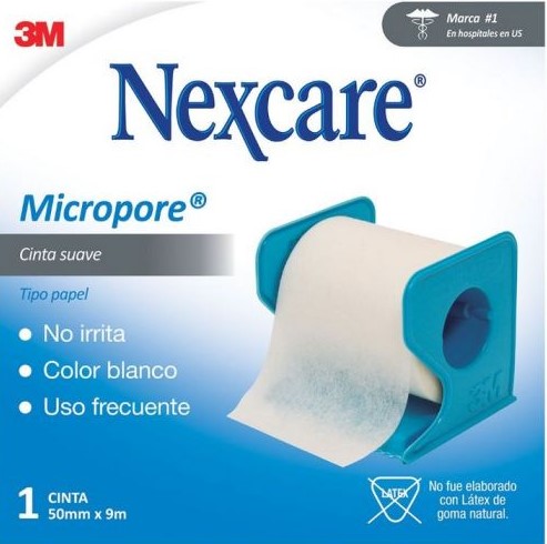 [10010936] Tela micropore 3M blanca 50 mm x 9,1 cm s/dispensador
