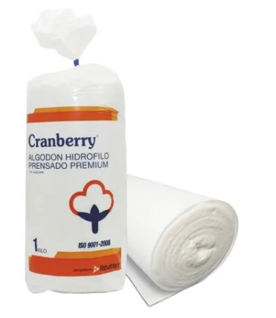 [10010008] Algodón Hidrofilo Prensado 1Kg Cranberry