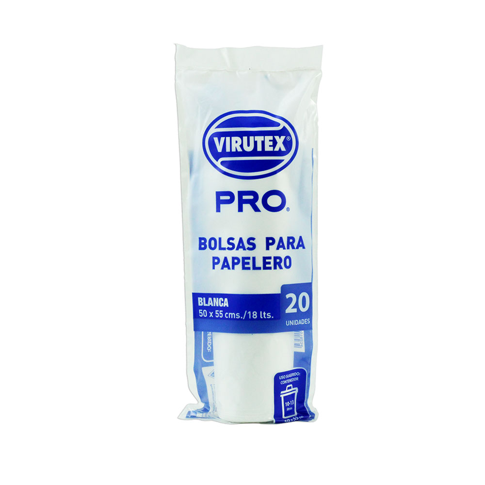 [10010025] Bolsa Basura 50X55 Transparente Virutex Pro 20Uni