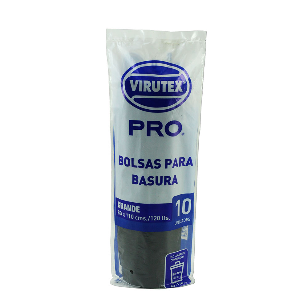 [10010035] Bolsa Basura Negra  80X110Cm 10Un 120Lts Vtx Pro Rollo G