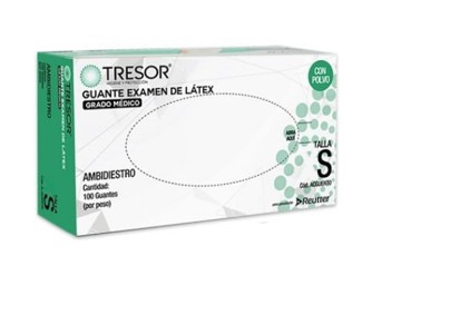 [10010172] Guante Latex Talla S Tresor C/P Natural