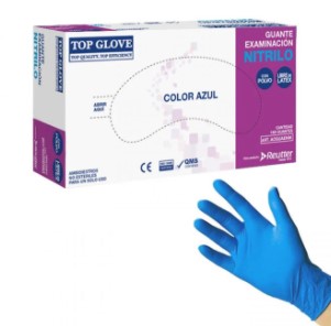 [10010175] Guante Nitrilo Talla S Top Glove S/P Azul