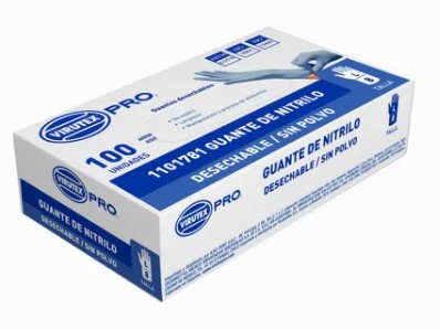 [10010176] Guante Nitrilo Virutex Talla L S/P Azul