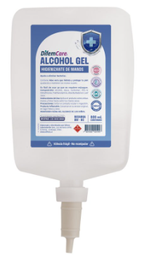[10010496] Alcohol Gel 800Ml Difem 70º Para Dispensador Difem