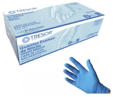 [10010524] Guante Nitrilo Talla L Azul S/Polvo Tresor  Rt