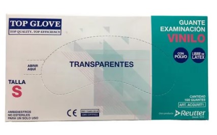 [10010581] Guante Vinilo Talla S Tpo Glove S/P Bco Reutt