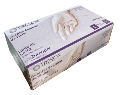 [10010597] Guante Vinilo Talla M Tresor S/P Bco Reutter