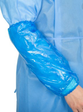 [10010601] Manguilla Plastica Desechable 50Pares Azul