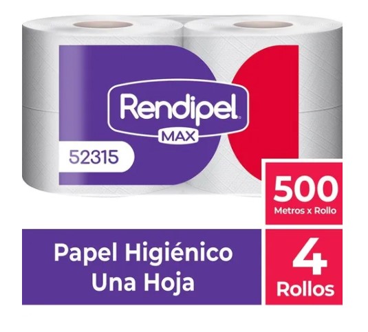[10010639] P.Higiénico Jumbo Rendipel 4rollos -500Mts Hs