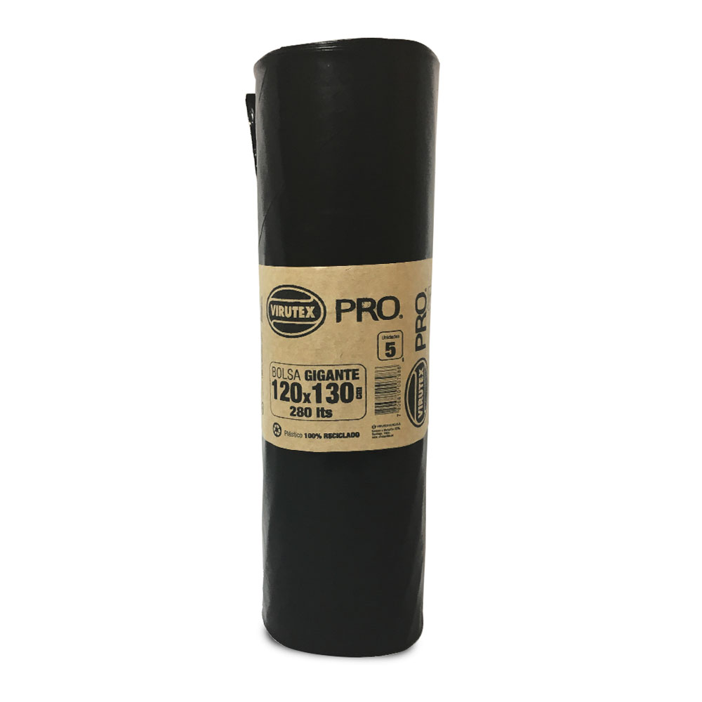[10010677] Bolsa Basura Negra 120X130Cm -100Mic 5Un Vtx