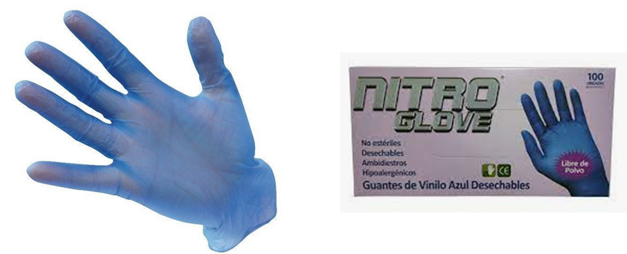 [10010685] Guante Vinilo Talla L Nitroglove S/P Azul Dps