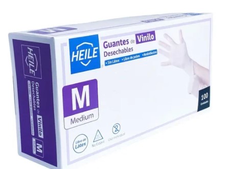 [10010698] Guante Vinilo Talla M Blco S/P , Sbs/Hl 100Un