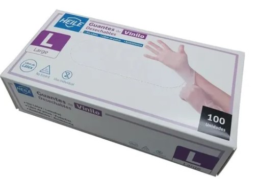 [10010701] Guante Vinilo Talla L Heile S/P Bco Sbs